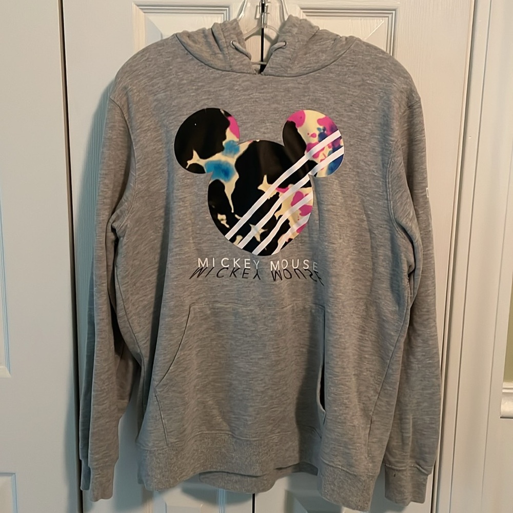 Disney NEFF Collab Mickey Mouse Hoodie Hooded Sweatshirt Grey Size Medium EUC